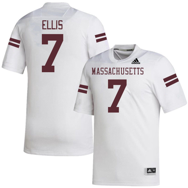 Massachusetts Minutemen #7 Lake Ellis College Football Jerseys Stitched-White